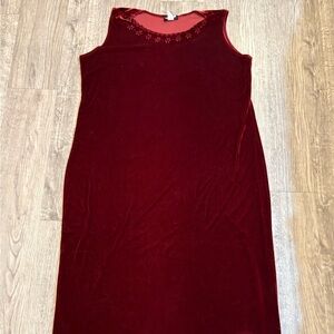 Elegant Red Velvet Skirt